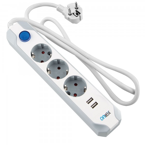 Base onlex pro 3tomas+2 usb cable 1,5mt.