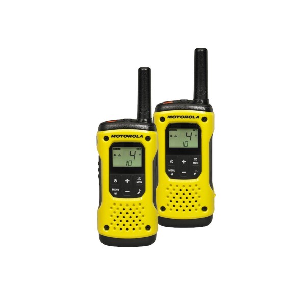 Motorola tlkr t92h20 amarillo pareja walkie talkies resistente al agua 10km de alcance