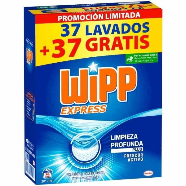 WIPP EXPRESS Detergente en polvo 74 dosis