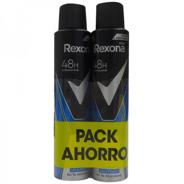 Rexona desodorante Men Cobalt Dry Pack Ahorro 200 ml + 200 ml