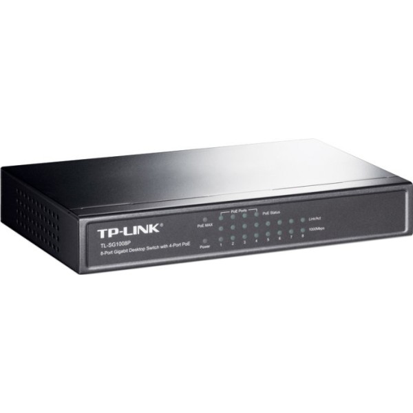 Tp-link tl-sg1008p switch 8xgb 4xpoe