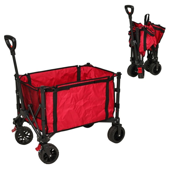 Carro plegable 70 kg, rojo